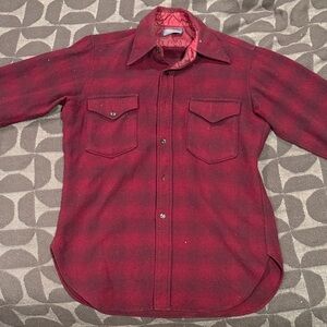 Pendleton Burgundy Plaid Button Down Shirt